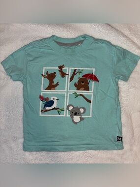 Kids' Mint Teal Animal Window Graphic Tee